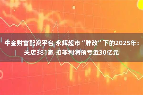 牛金财富配资平台 永辉超市“胖改”下的2025年：关店381家 扣非利润预亏近30亿元